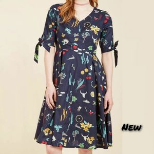 Frog Shop  V-Neck A line Dress